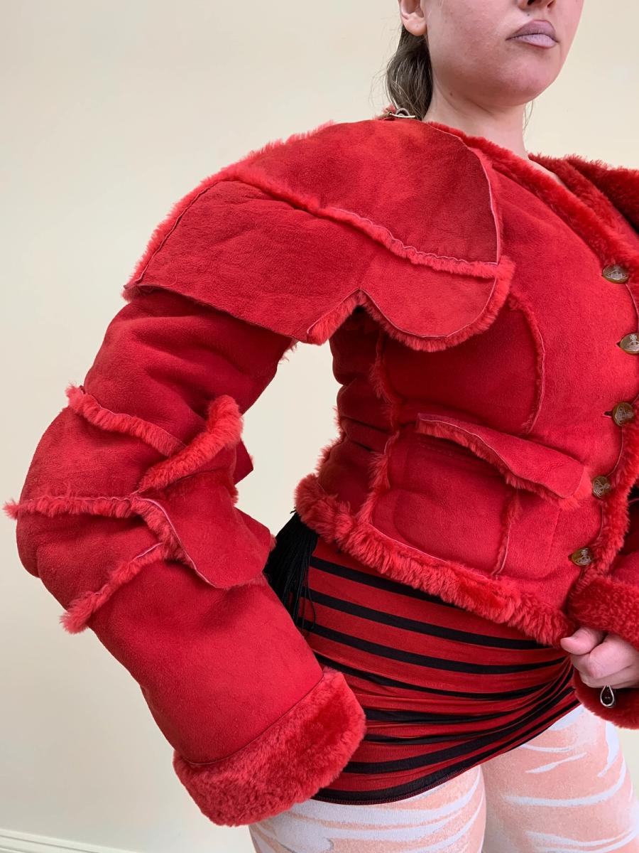 Vivienne Westwood A/W 1988 "Time Machine" Shearling Armour Jacket product image