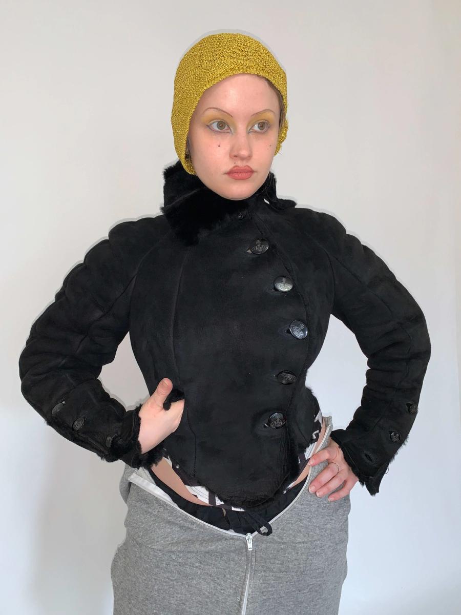 90s Vivienne Westwood Shearling Jacket product image