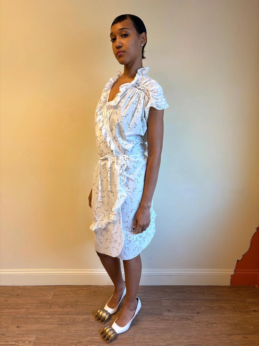 1980s Chantal Thomass Rosebud Peignoir Wrapdress  product image