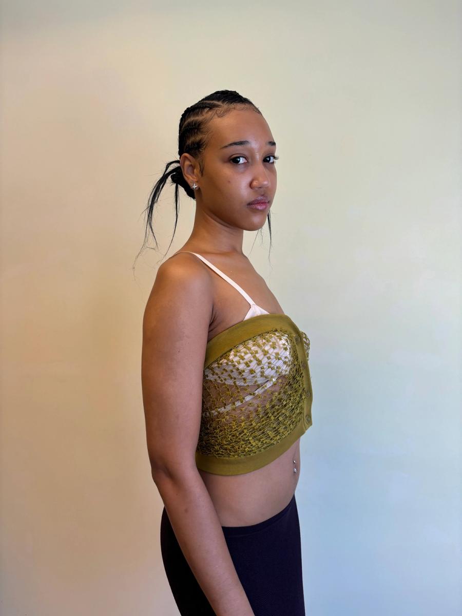 1991 Romeo Gigli Draped Netting Tube Top product image