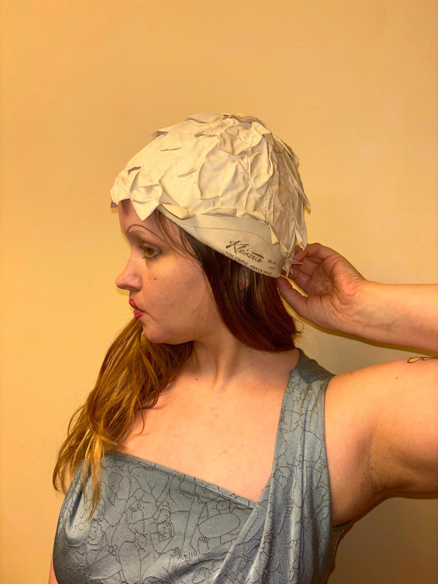 1950s Kleinerts Rubber Petal Swim Cap product image