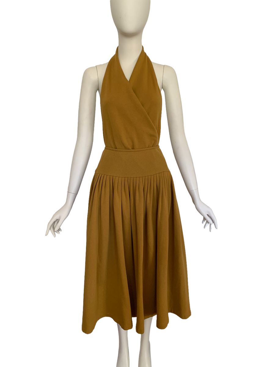 80s Norma Kamali Ochre 3 Piece Dress product image