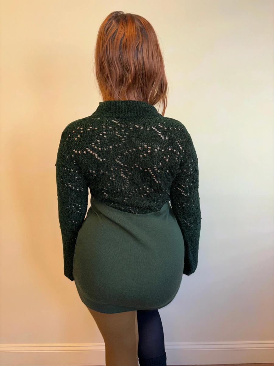 Vintage Chantal Thomass Green Chenille Dress product image