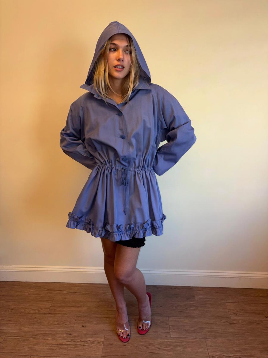 Vintage Chantal Thomass Purple Ruffle Coat product image