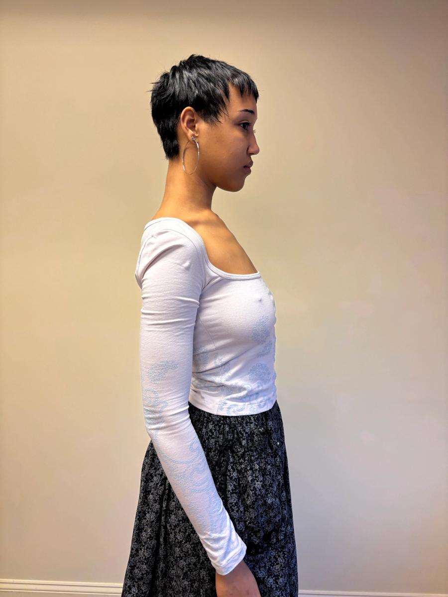 90s Alaïa Lilac Square Neck Longsleeve product image