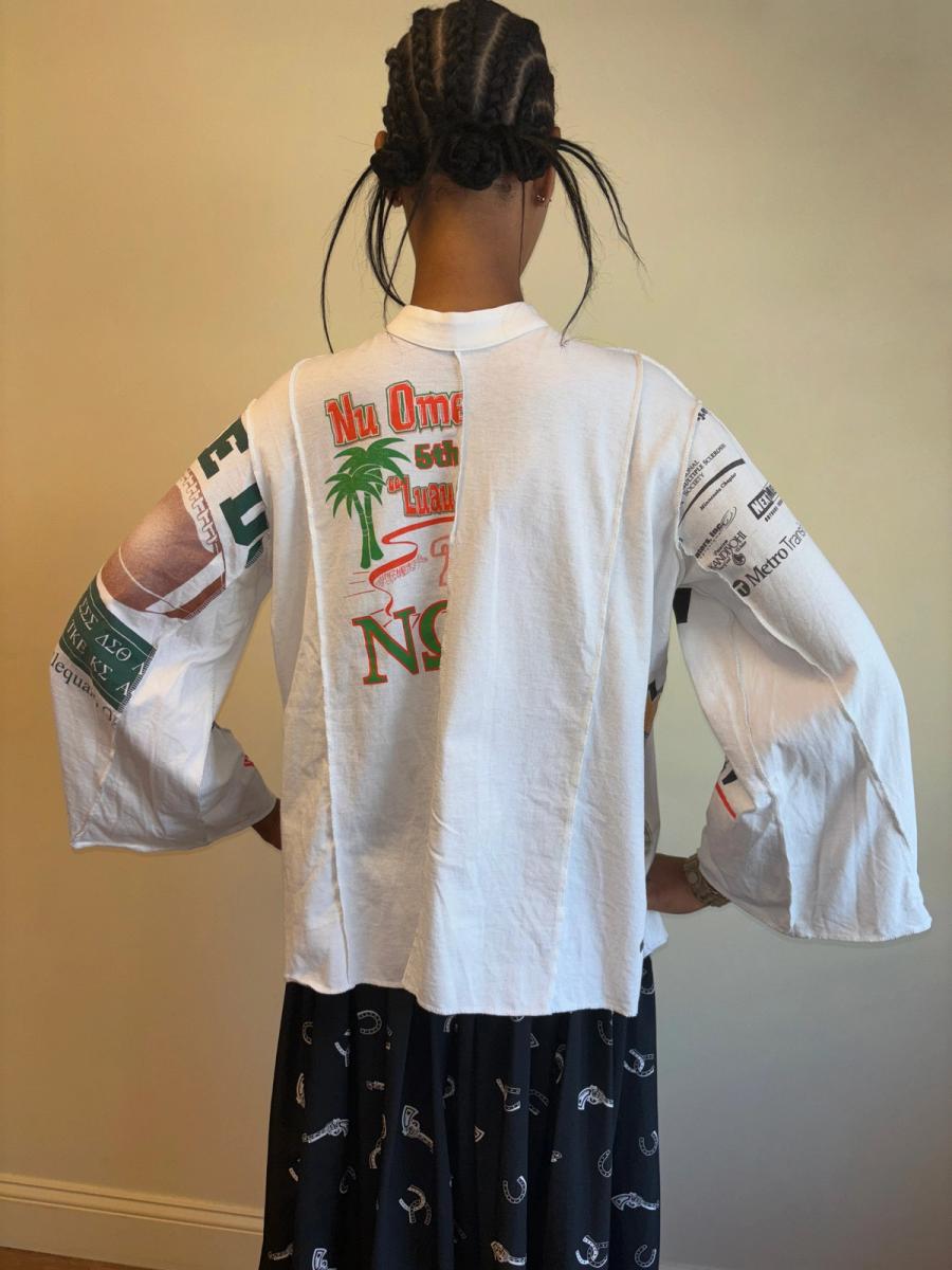 Patchwork T-shirt Paneled Top product image