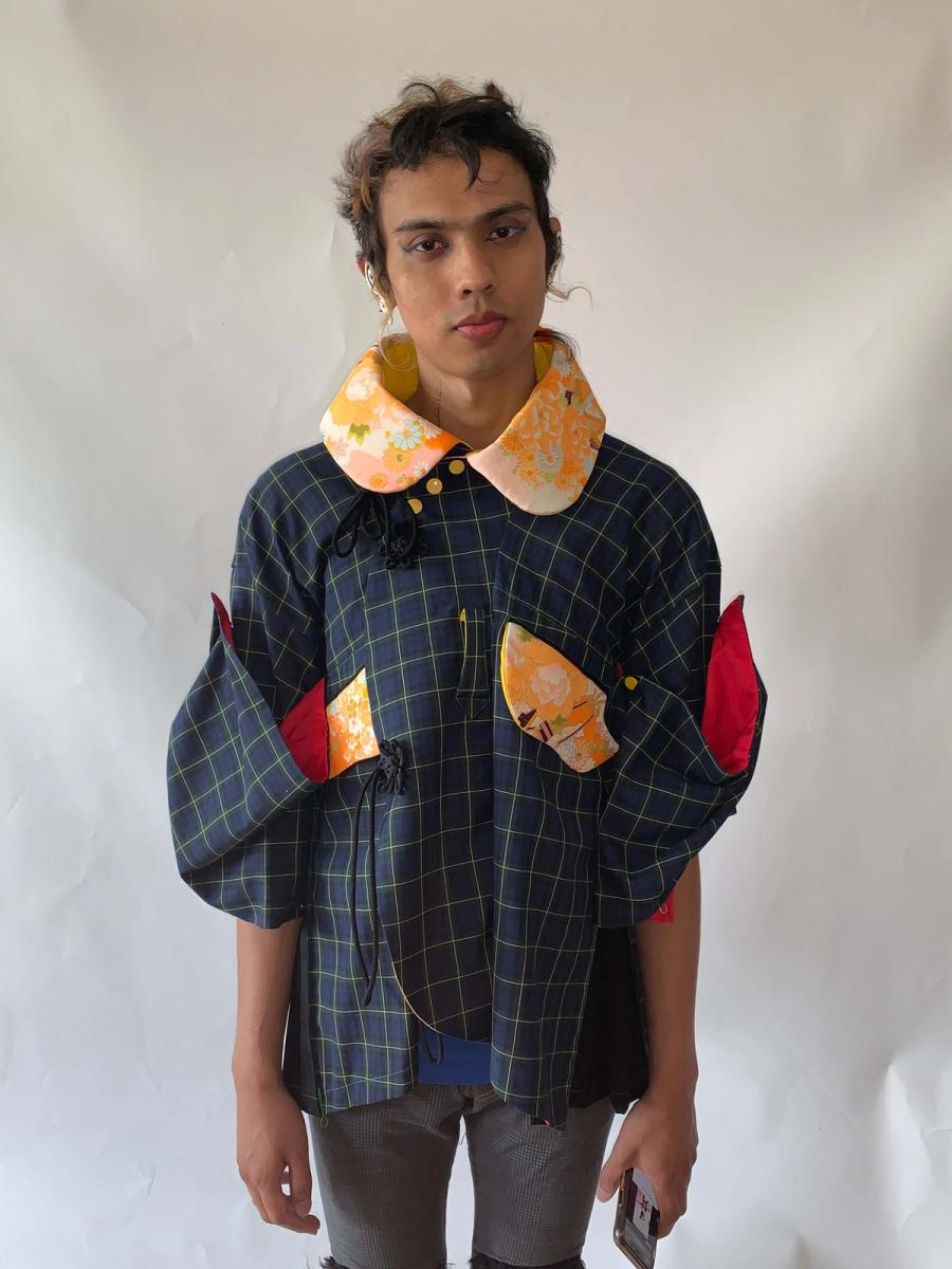 Takuya Angel Plaid Cape  product image