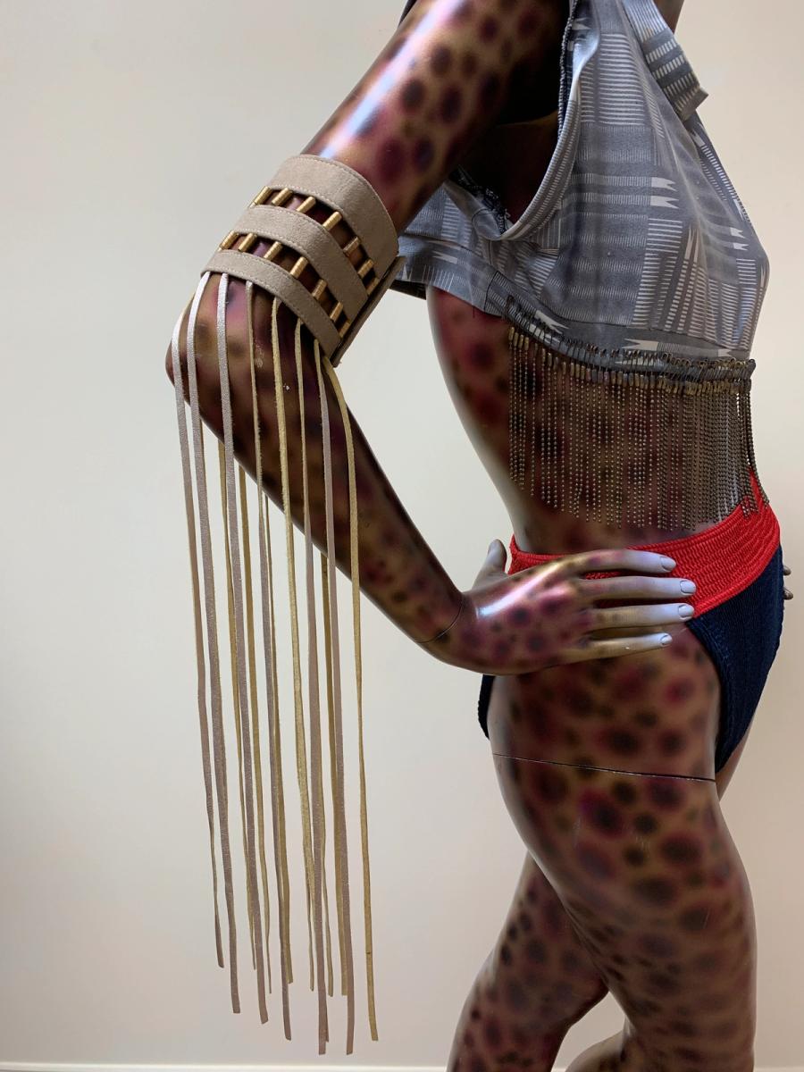 70s Claude Montana Fringe Armbands product image