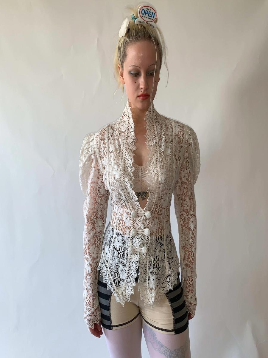 Norma Kamali 80s Does Victorian Lace Jacket product image
