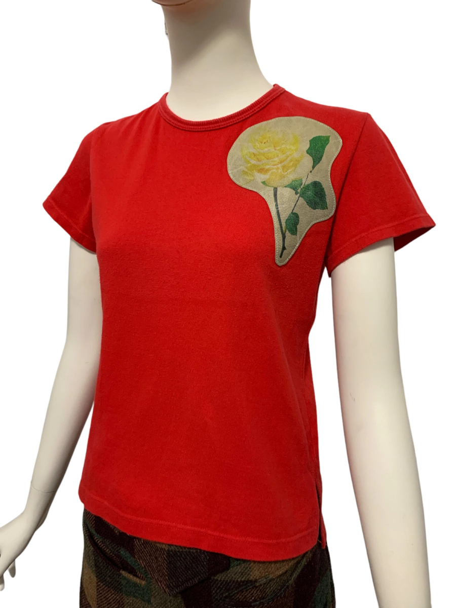 Beauty: Beast Leather Rose Patchwork Top product image