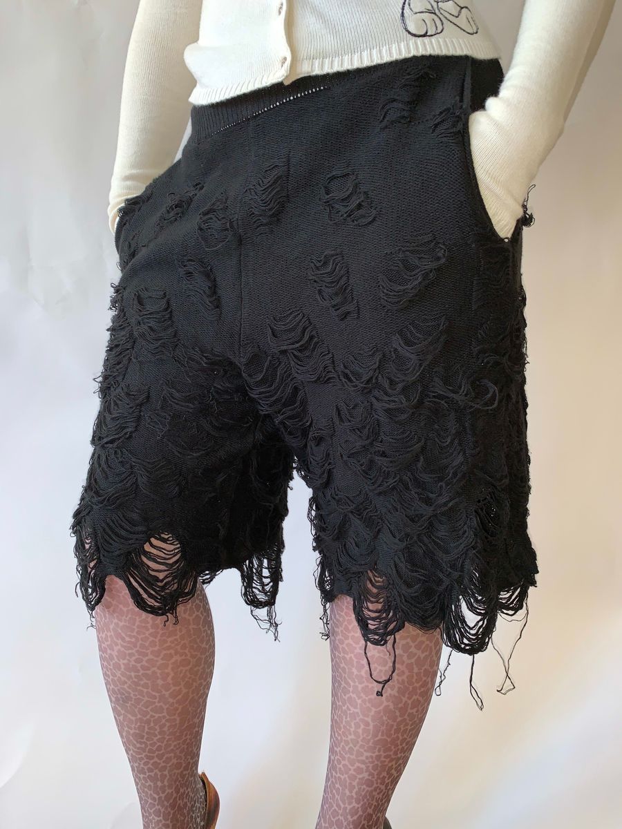 Mikio Sakabe Shredded Knit Shorts product image
