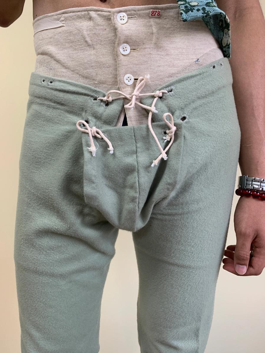 1700s Style Green Codpiece Costume Pants product image