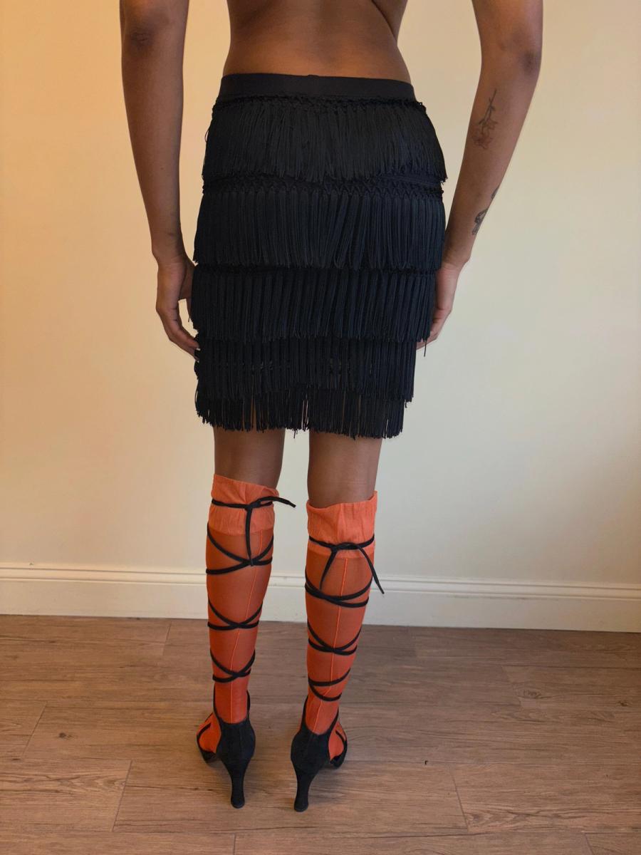 80s Helen Storey Fringe Skirt product image
