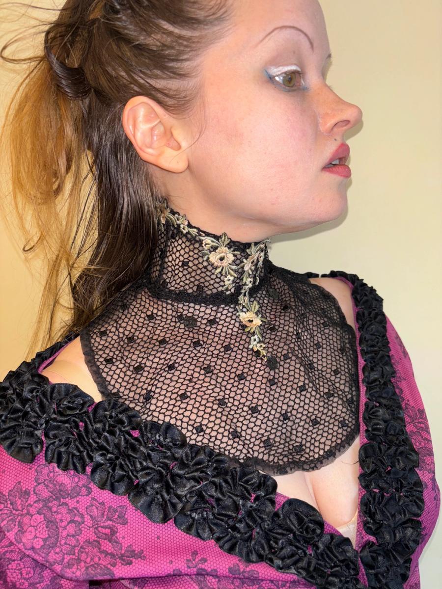 Black Lace Boned Guimpe product image
