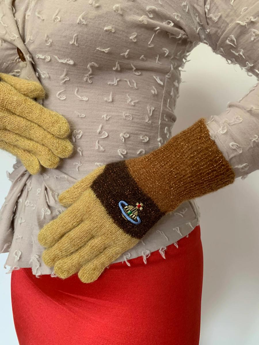 90s Vivienne Westwood Knit Orb Gloves product image