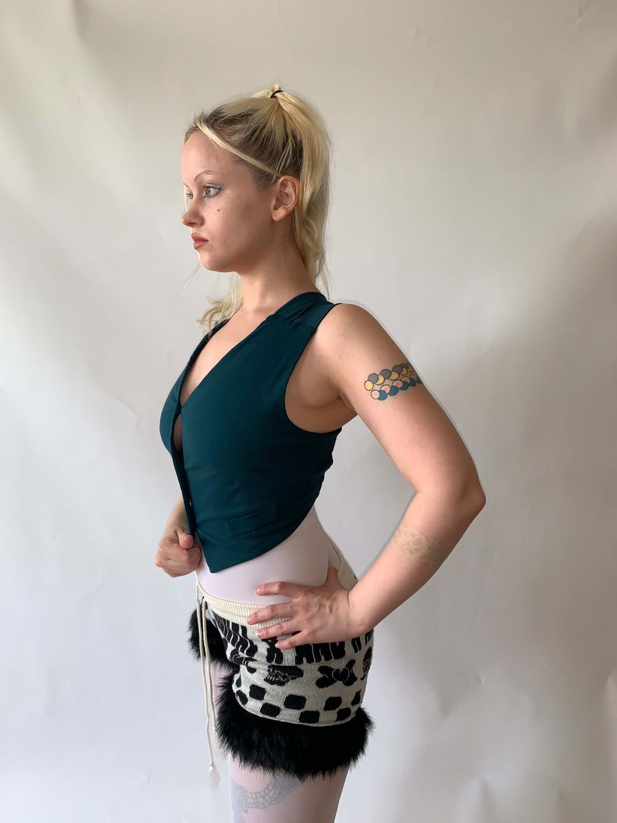 1990s Romeo Gigli Criss Cross Stretchy Vest product image