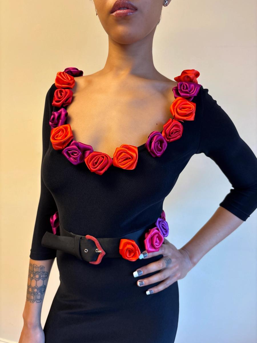 90s Chantal Thomass Flower Dress with Matching Belt product image