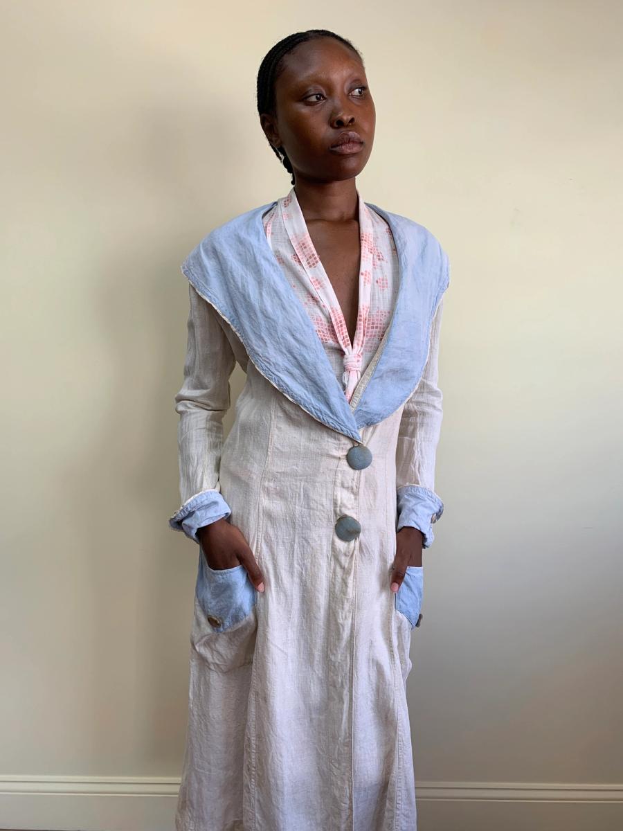 Edwardian Duster with Baby Blue Accents product image