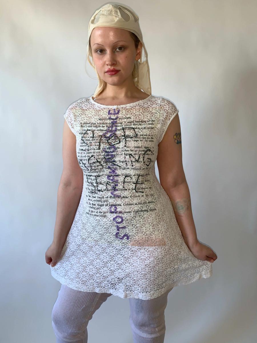Nozomi Ishiguro "Stop Making Sense" Lace Minidress product image