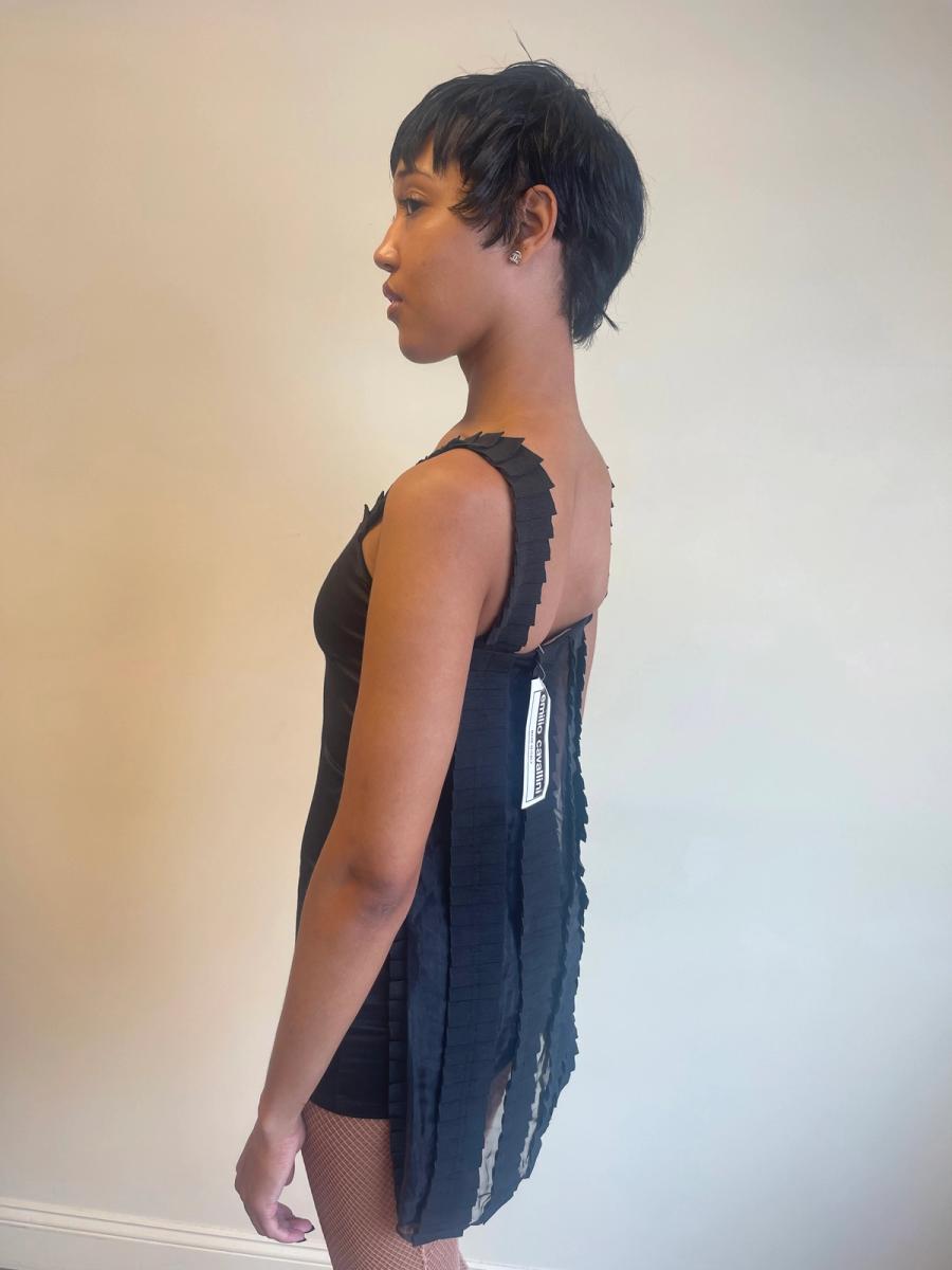 Emilio Cavallini Deadstock Micro-Mini Dress With Cape product image