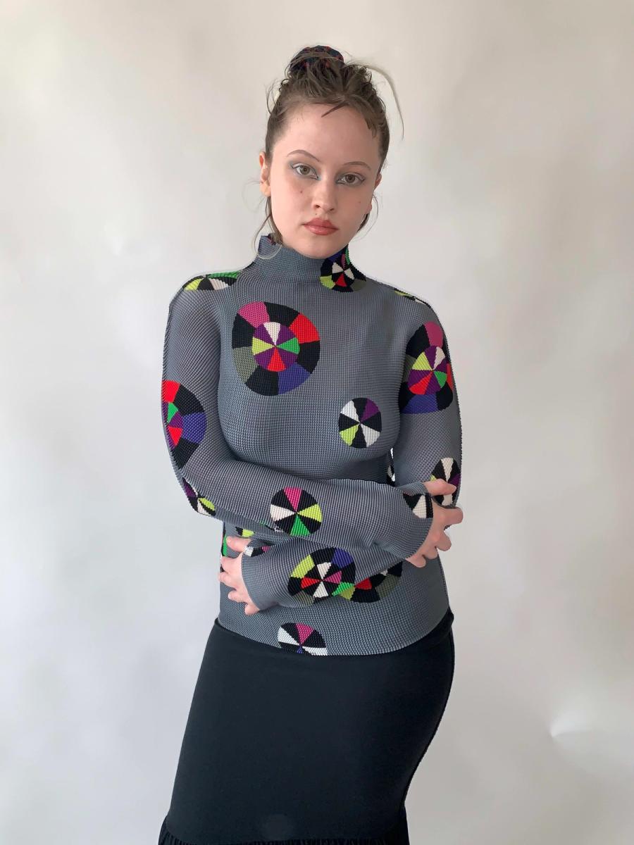 Issey Miyake Abstract Circle Pleated Shirt product image