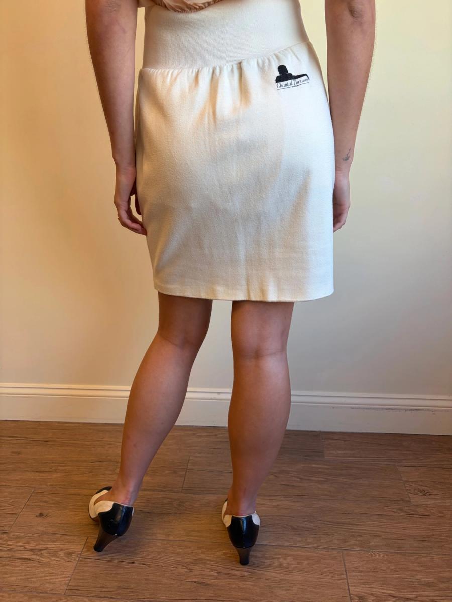 80s Chantal Thomass Trompe L'oeil Ribbon Sweat Skirt product image