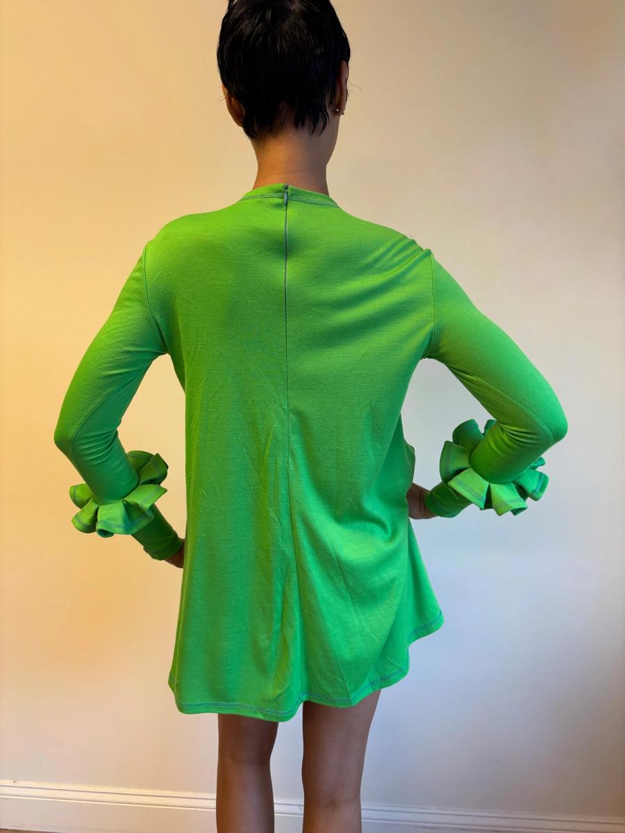 Vintage Chantal Thomass Green Ruffled Trim Dress product image