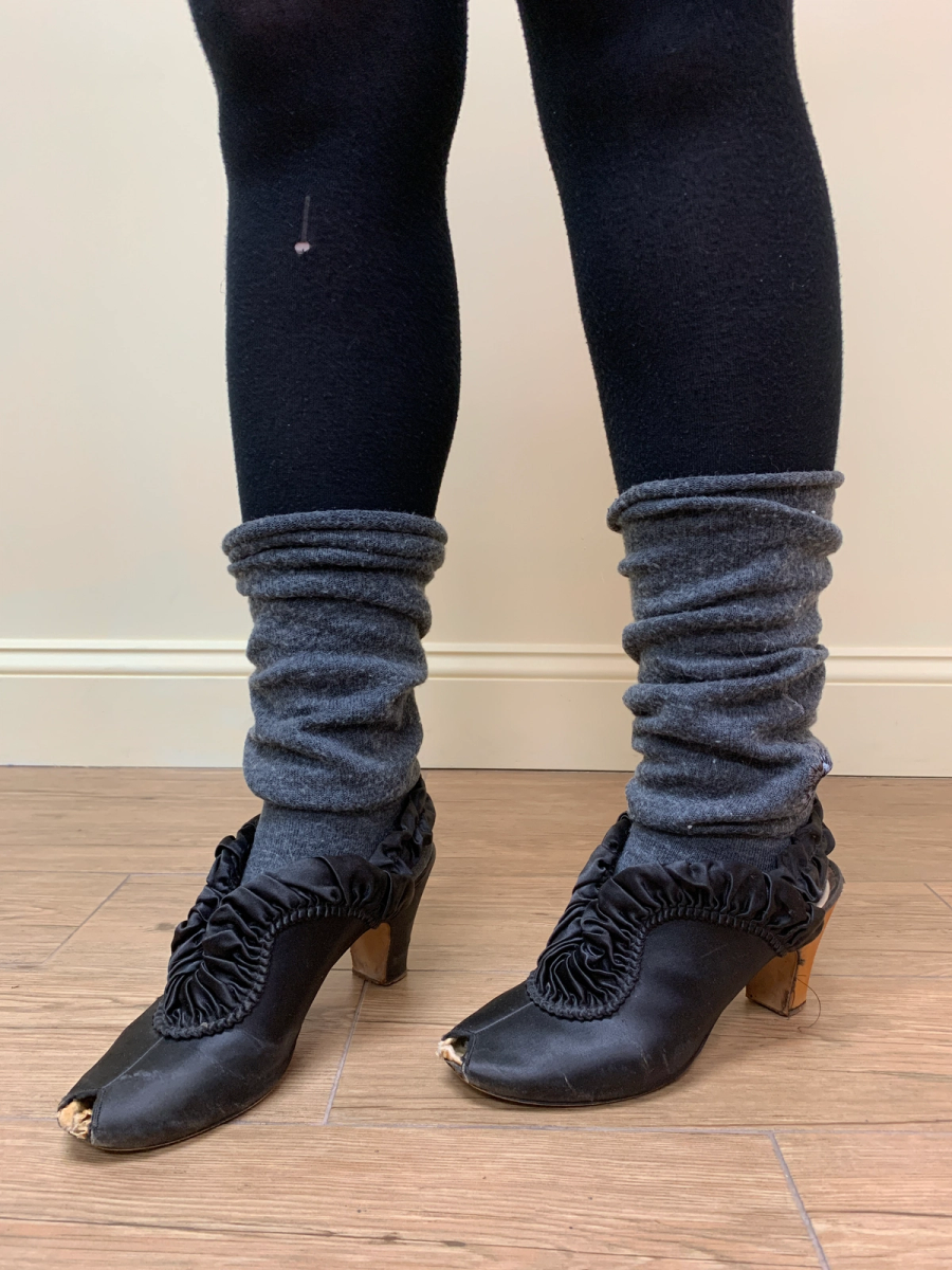 1940s Daniel Green Black Satin Shoes product image