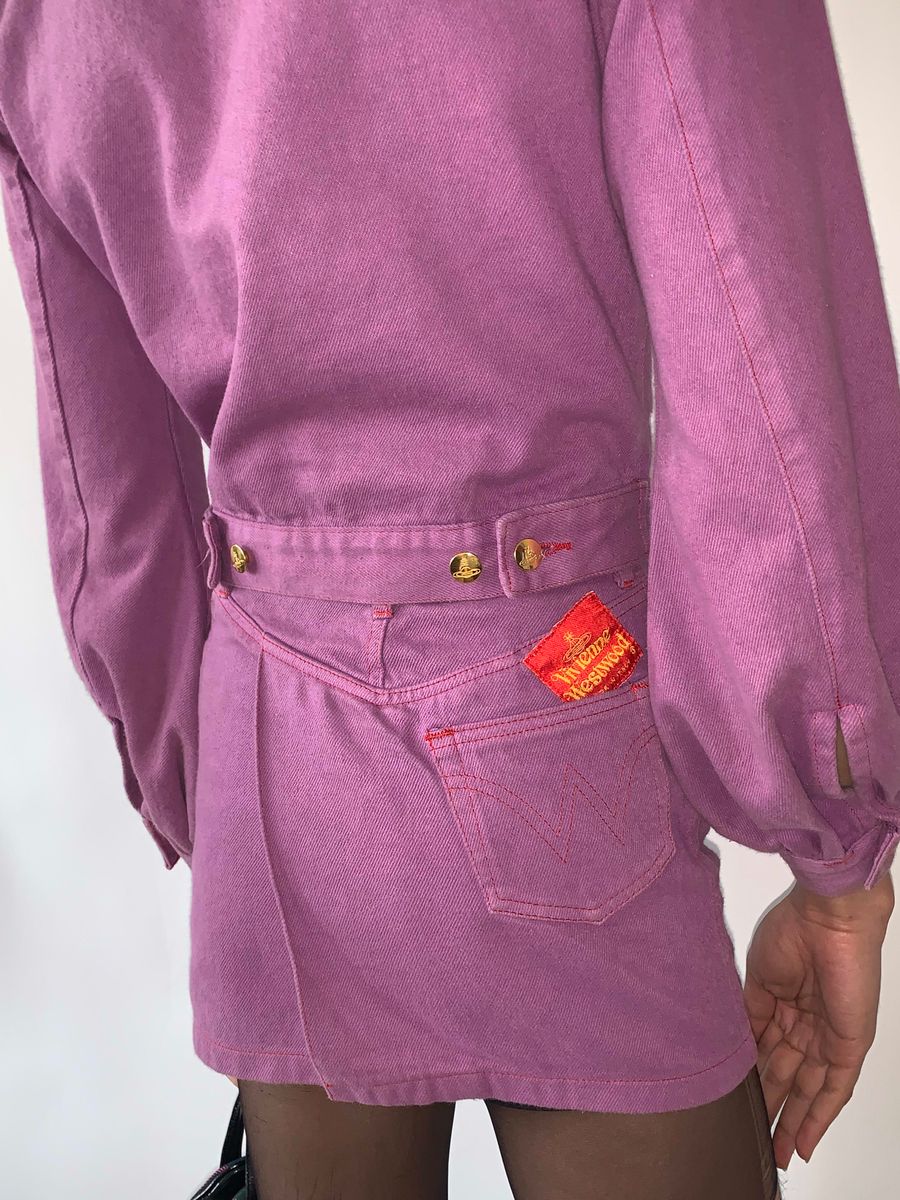 90s Vivienne Westwood Fuschia Denim Set product image