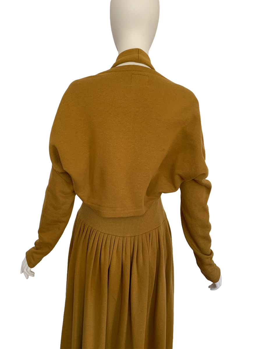 80s Norma Kamali Ochre 3 Piece Dress product image