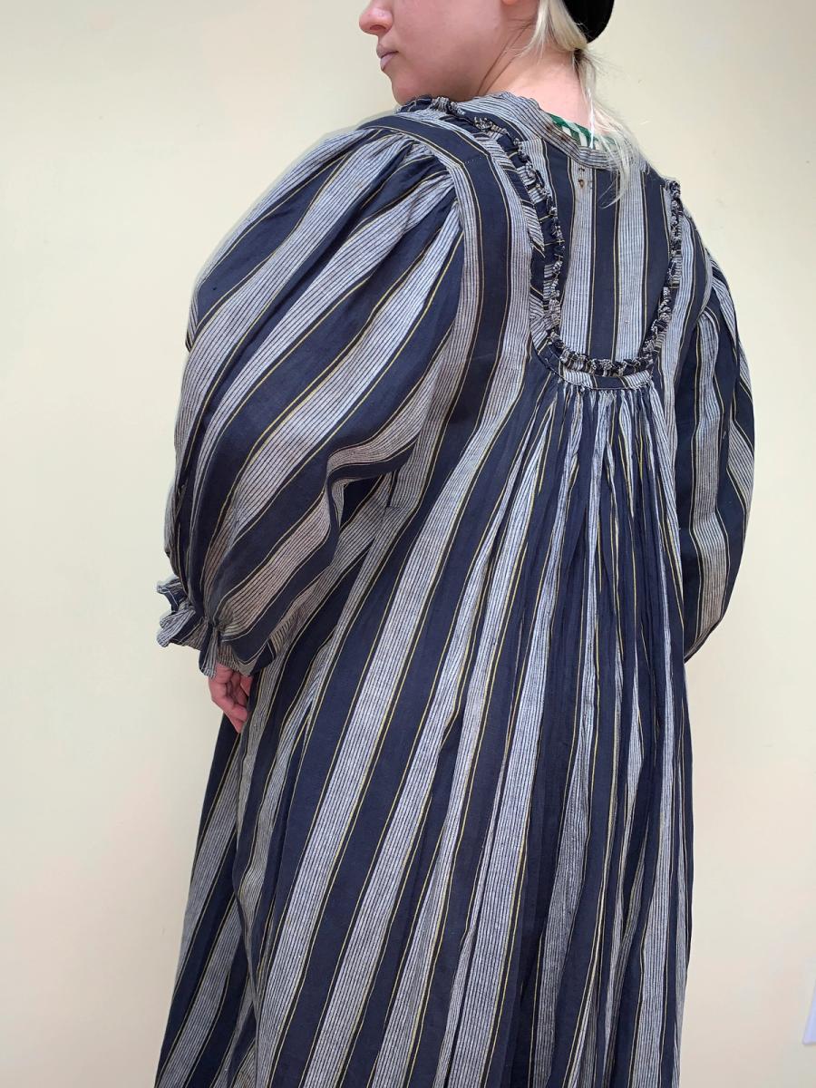 Antique Victorian Striped Wrapper Gown product image