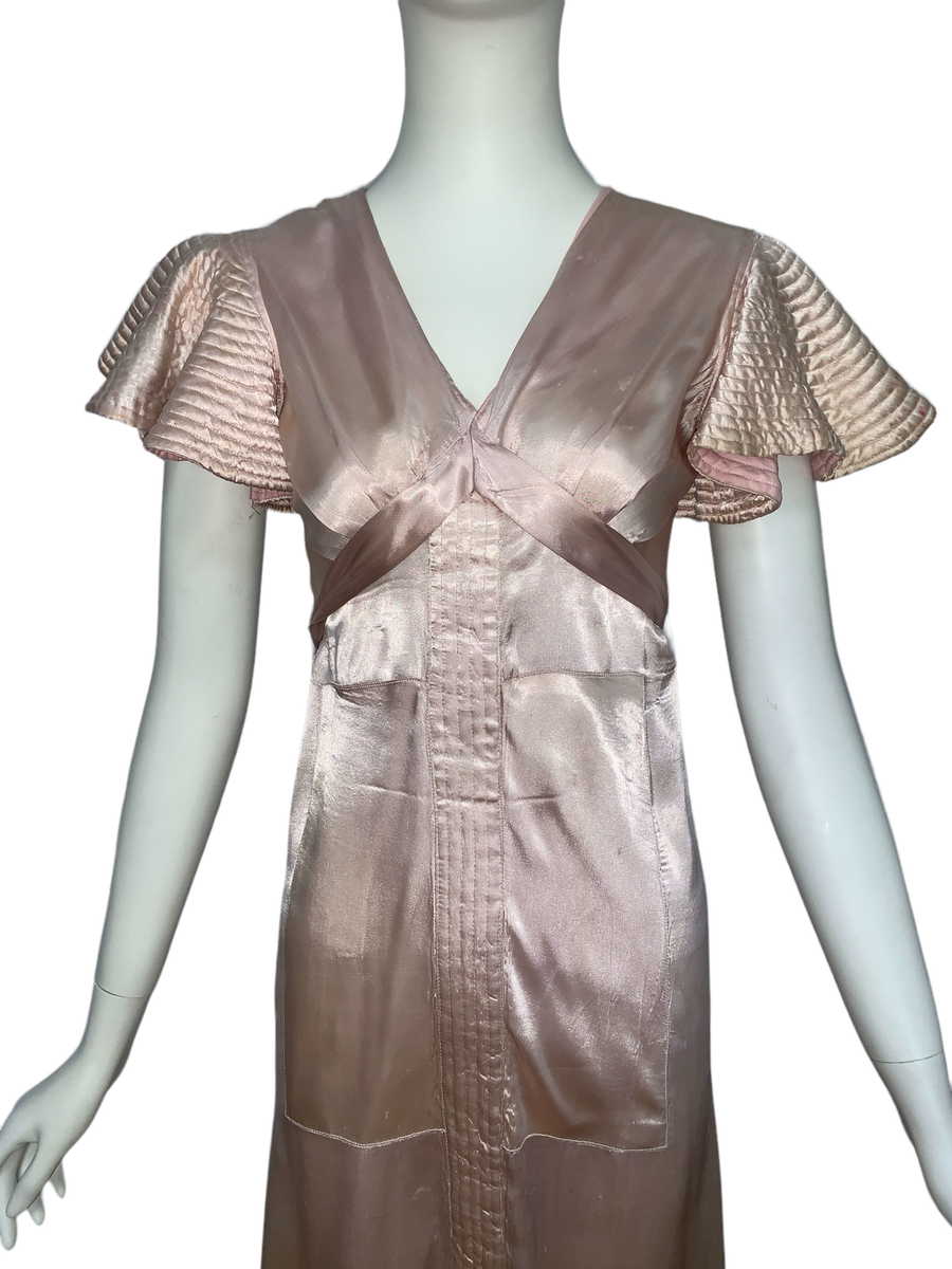 1930s Quilted Sleeve Dress product image