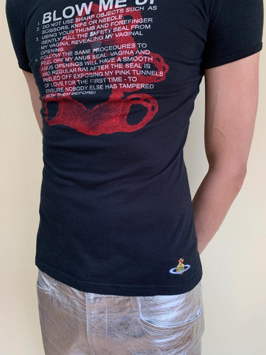 Vivienne Westwood 'Blow Me Up' Erotic Text Teddy Tee product image