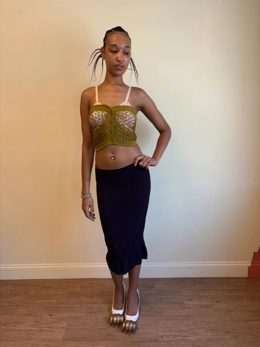 1991 Romeo Gigli Draped Netting Tube Top product image