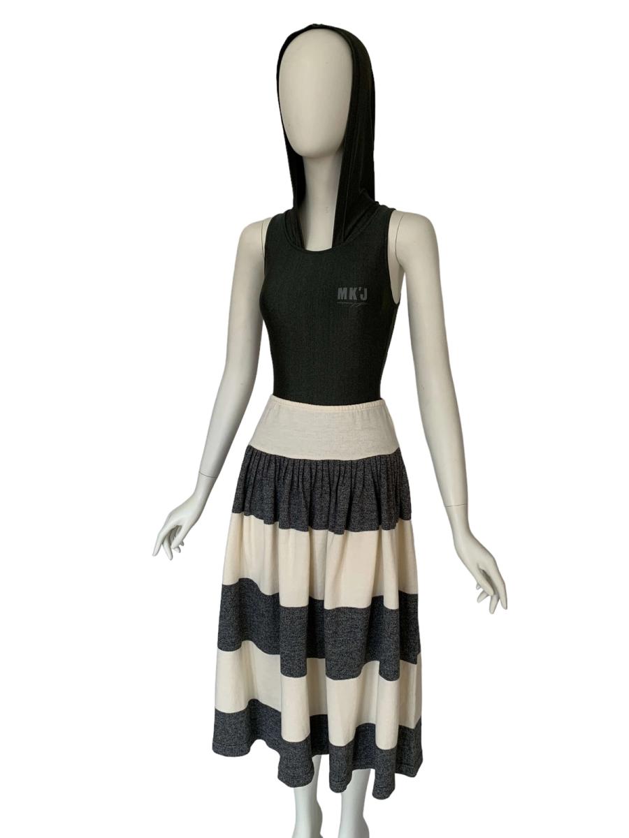 Norma Kamali Striped Sweatshirt Skirt product image