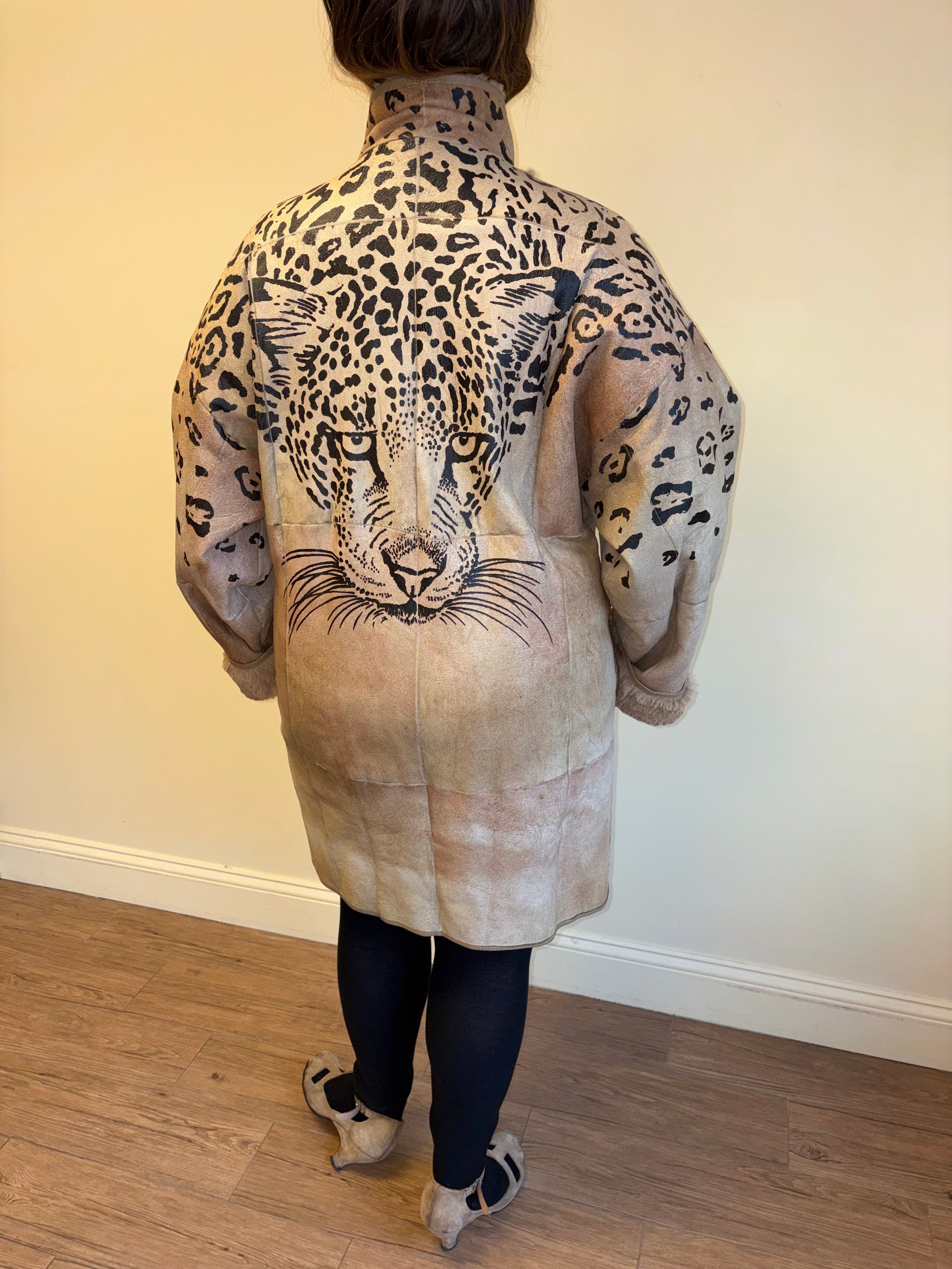 80s Krizia Painted Leopard Jacket
