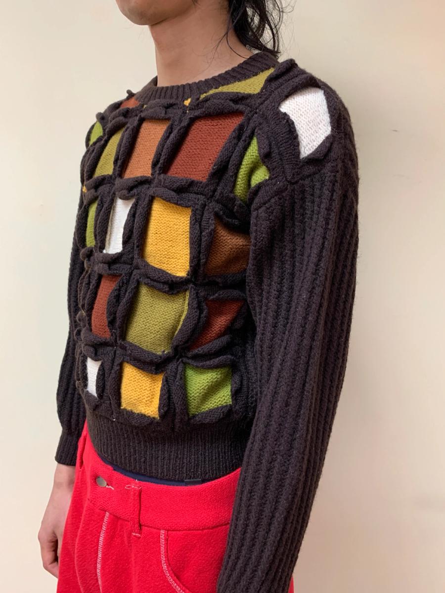 80s Issey Miyake Avant Garde Blocked Sweater product image