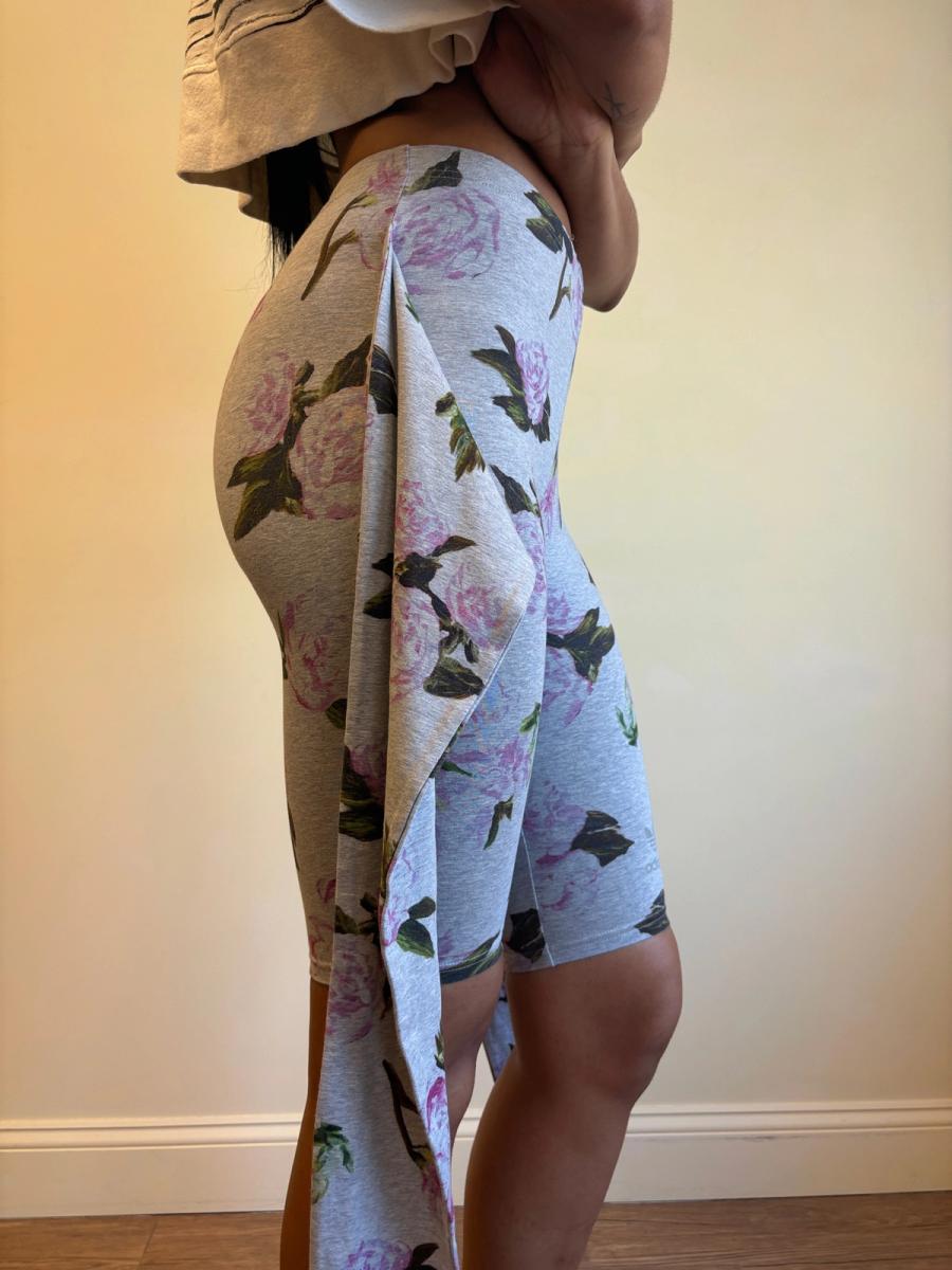 Jeremy Scott Rose Print Wrap Bike Shorts product image