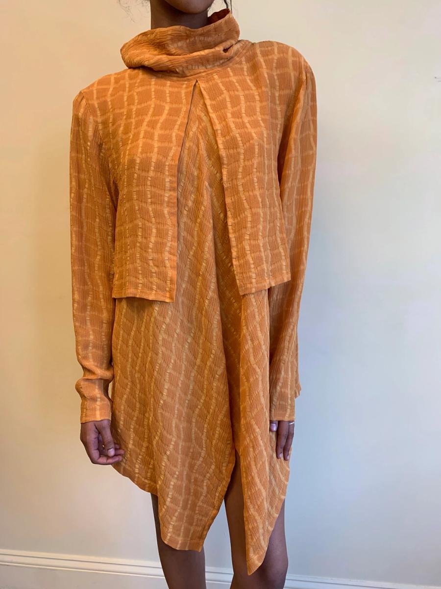 1980s Takezo Orange Tunic Minidress  product image