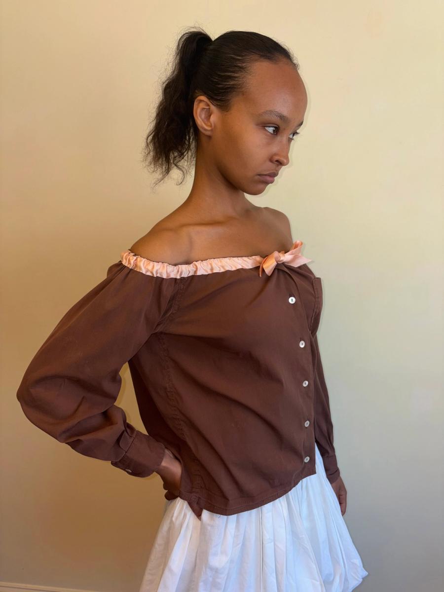 1980s Gaultier Gibo Shoulder-Baring Top product image