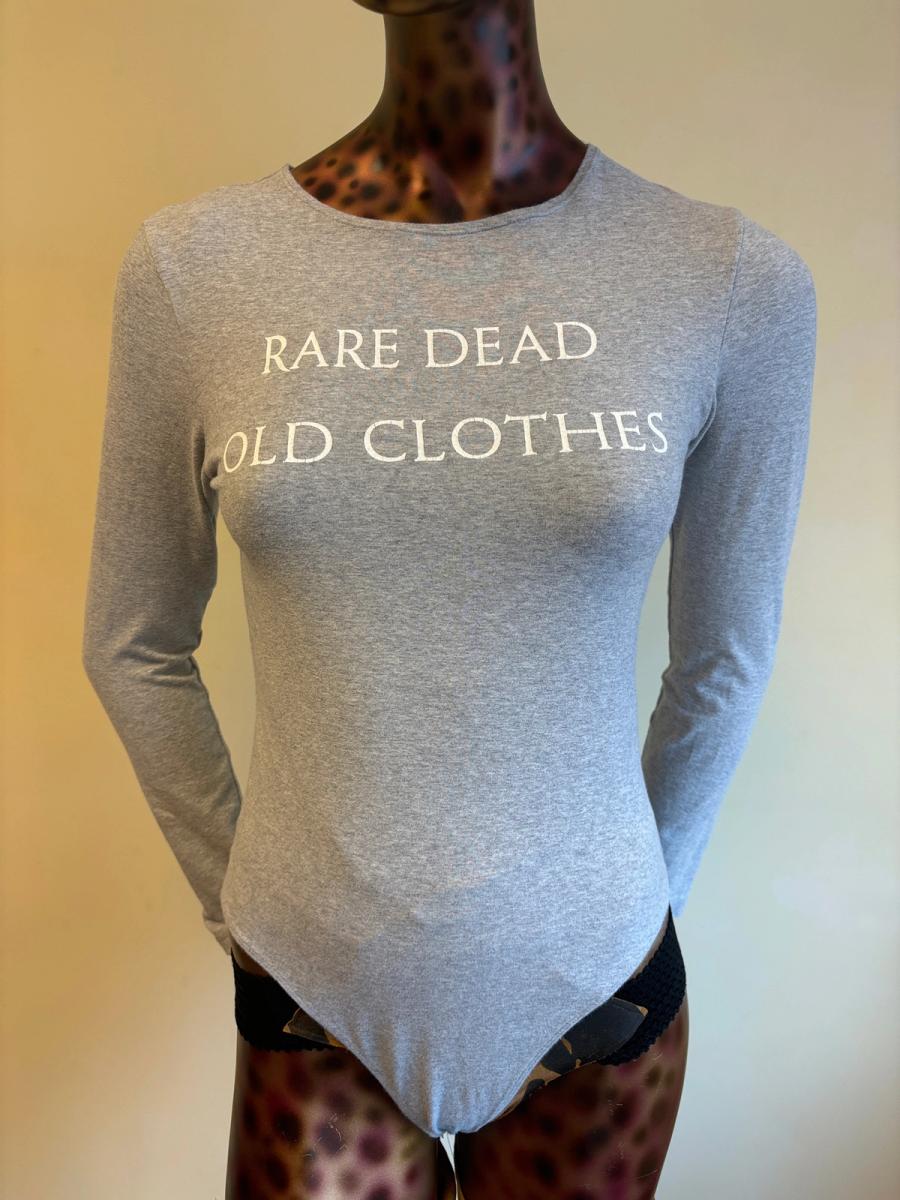 Long Sleeve Gray Rare Dead OMO Leotard