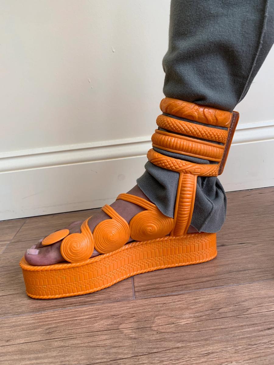 1985 Gaultier for Grendha Gladiator Sandals & Arm Cuff product image