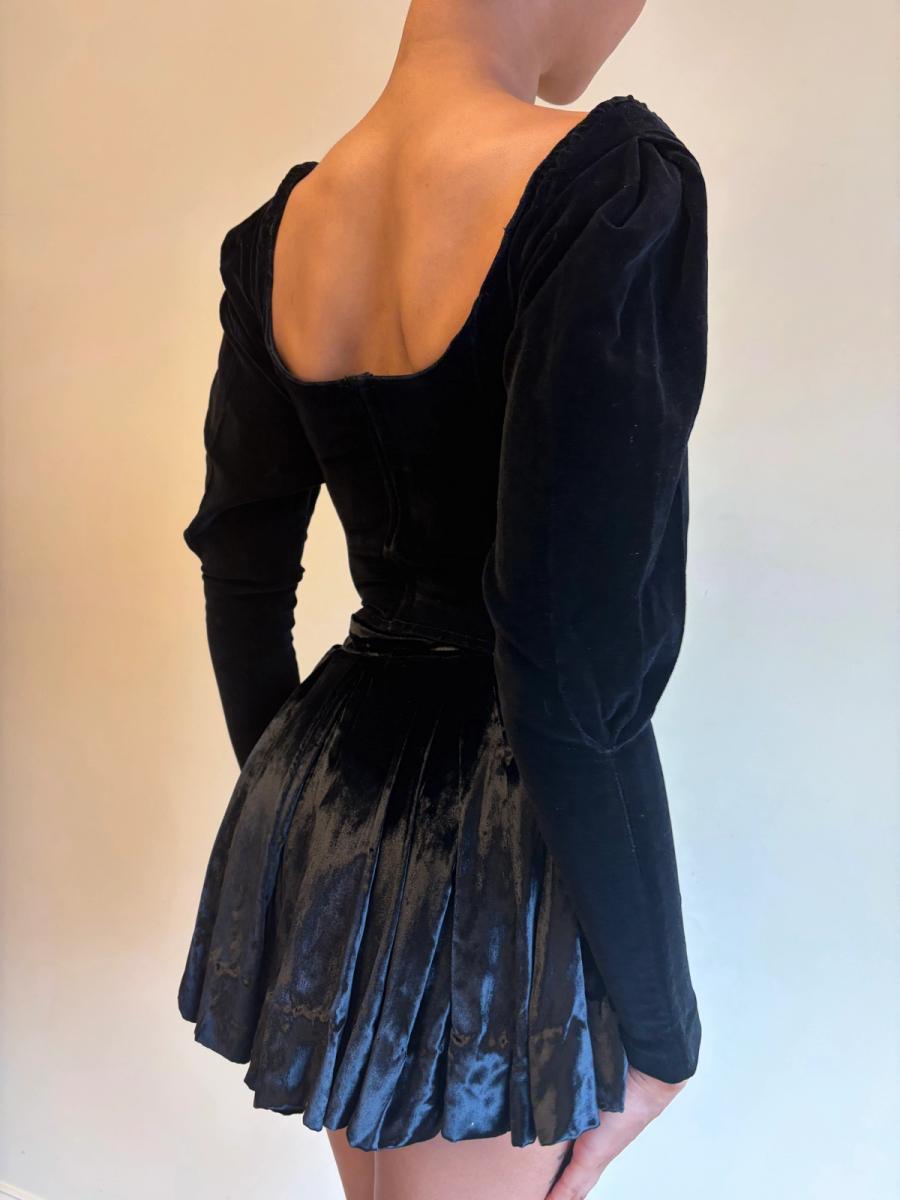 Vivienne Westwood Gold Label Panne Velvet Pleated Miniskirt product image