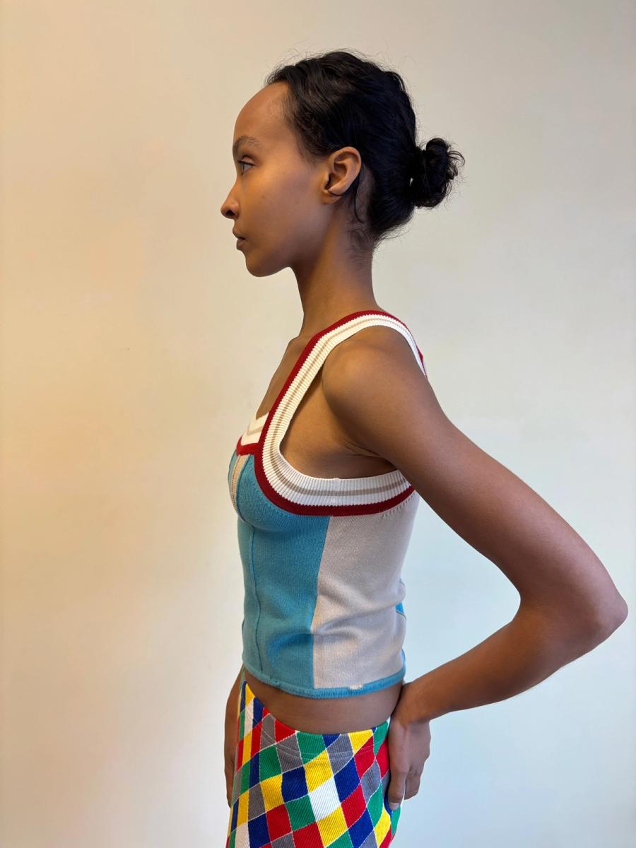 Plein Sud Knit Patchwork Tanktop product image