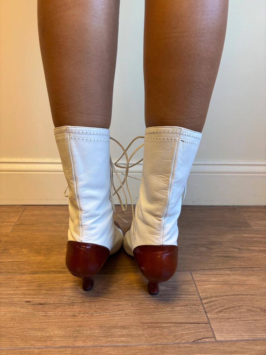 80s Norma Kamali Leather Boots product image