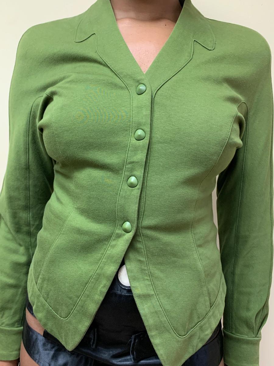 Thierry Mugler Green Cotton Blazer product image