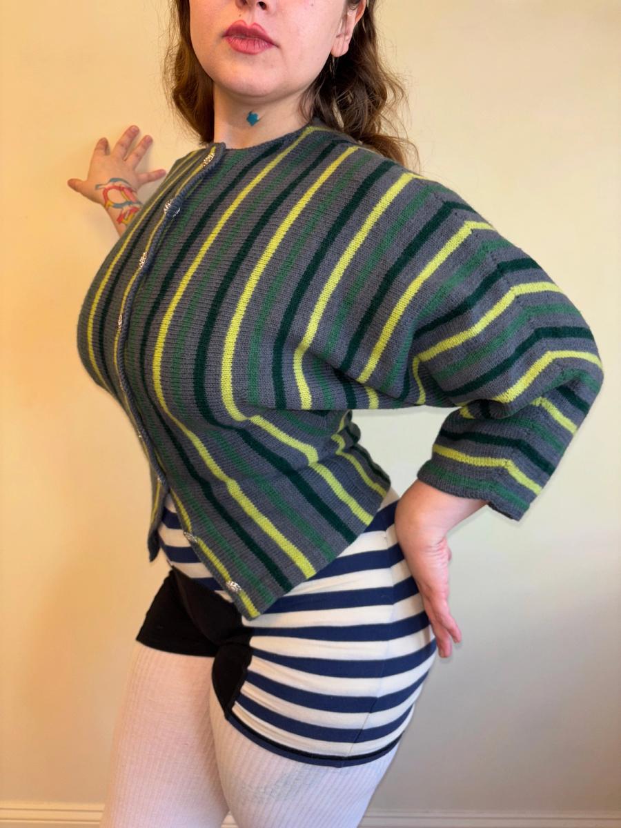 1940s Handmade Dolman Sleeve Sweater product image