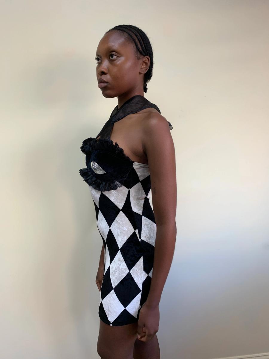 1993 Chantal Thomass Harlequin Mask Dress product image