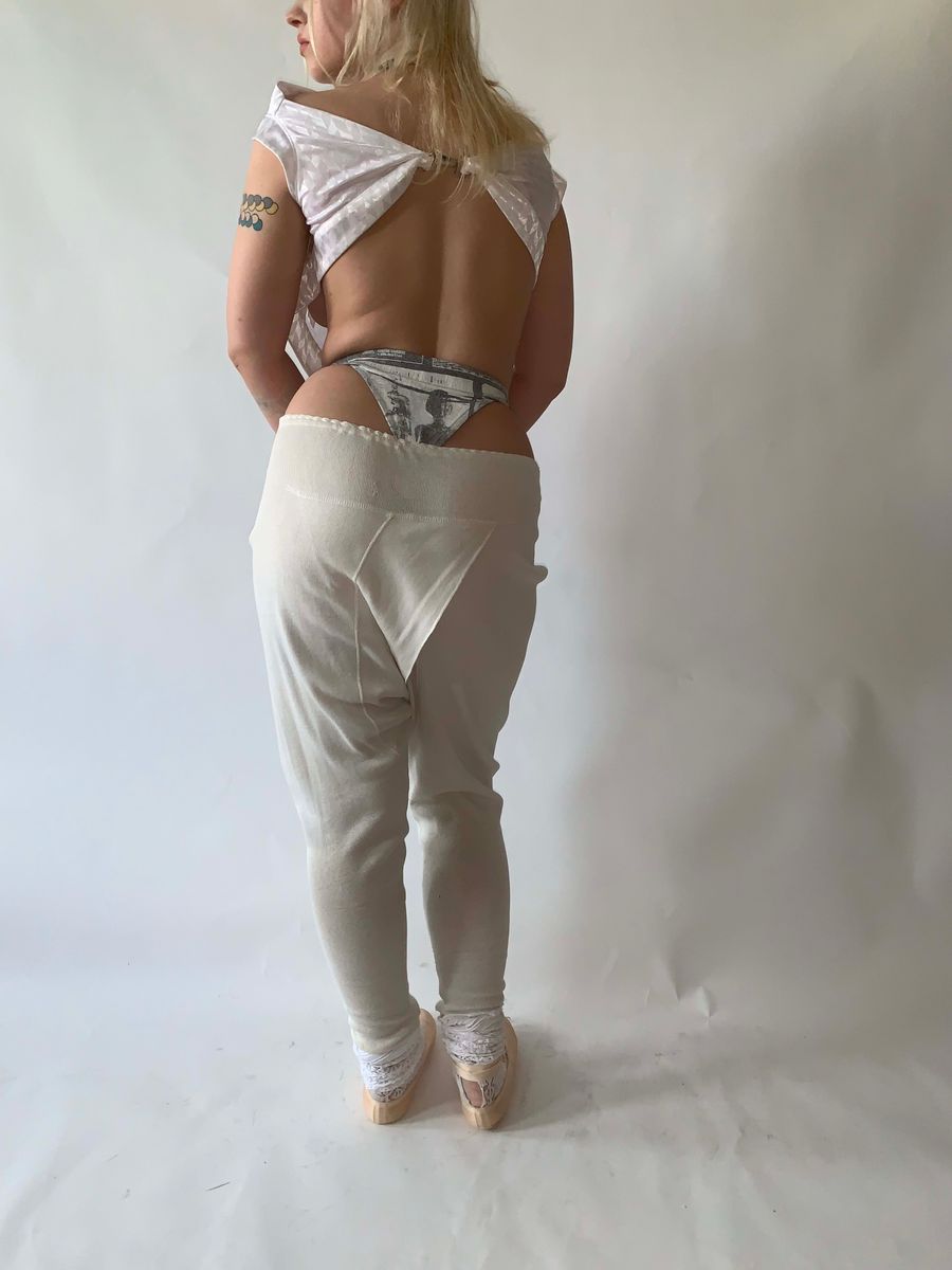 Antique Split Crotch Thermal Knit Pants product image