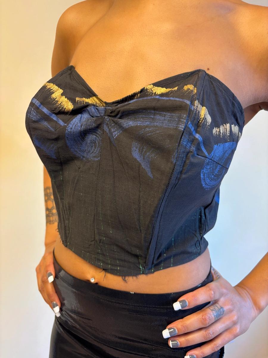 1950s Hand Painted Bodice product image